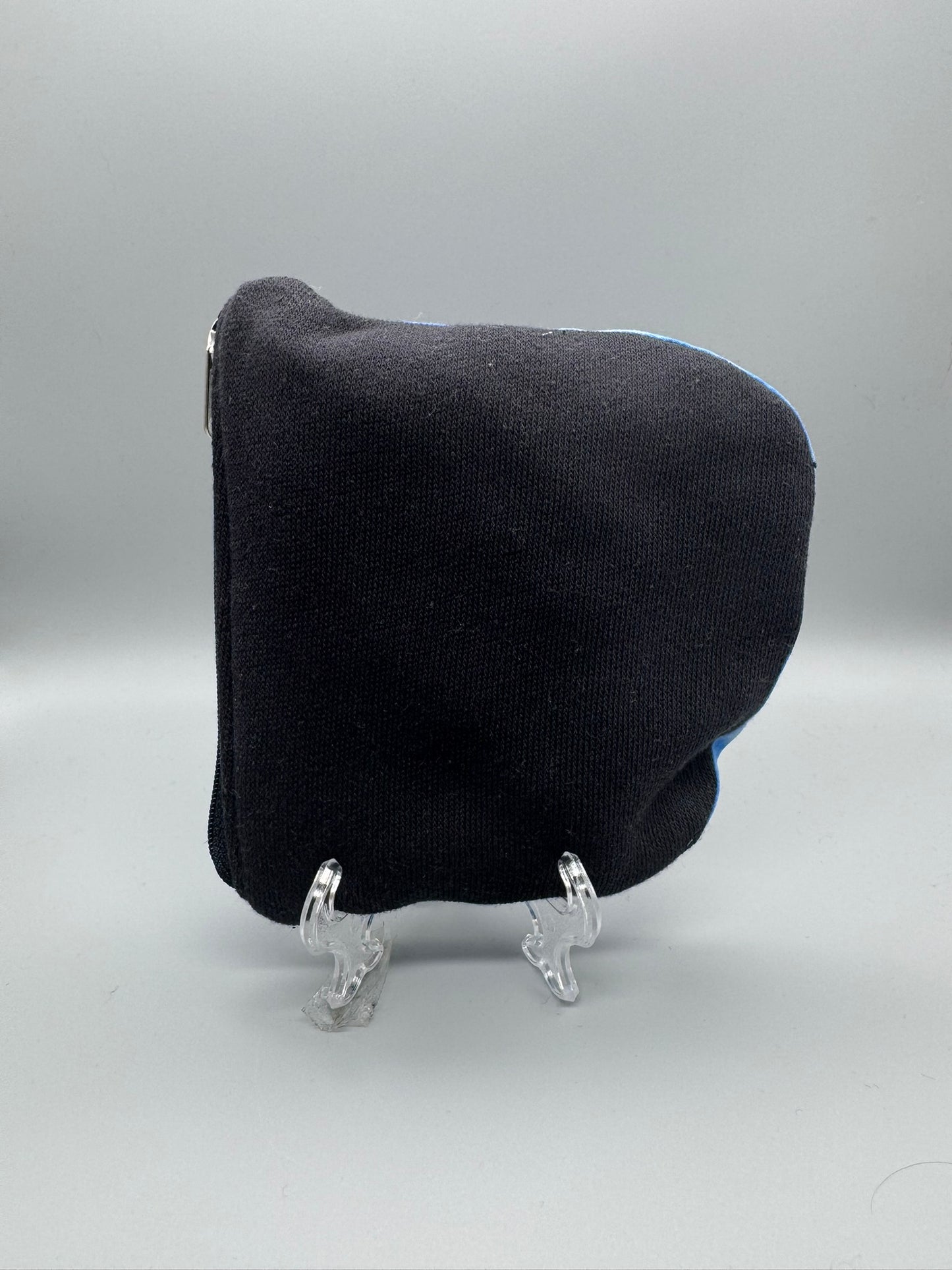 Block-Printed Handmade Little Cat Bags | 3" x 4" | Black on Blue