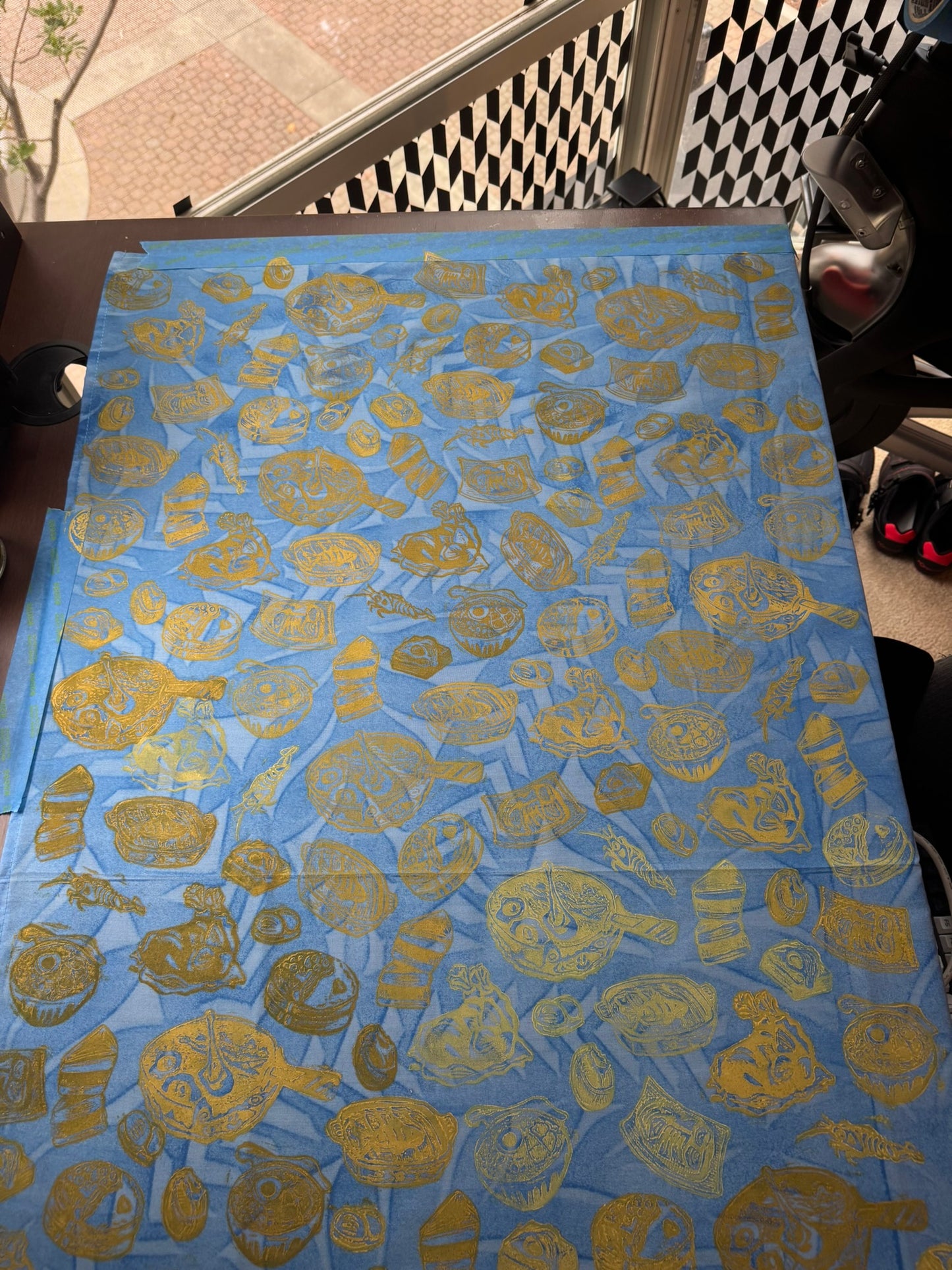 Block-Printed Handmade Half Apron | 24" x 15" Apron Coverage, 78" Adjustable Ties | Choose Your Variant