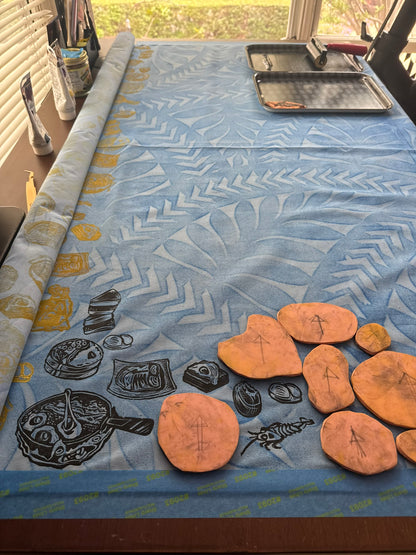 Block-Printed Handmade Half Apron | 24" x 15" Apron Coverage, 78" Adjustable Ties | Choose Your Variant