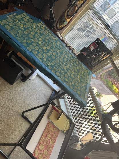 Block-Printed Handmade Half Apron | 24" x 15" Apron Coverage, 78" Adjustable Ties | Choose Your Variant