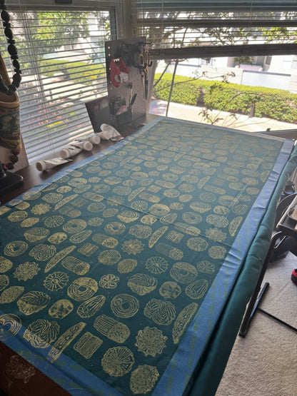 Block-Printed Handmade Half Apron | 24" x 15" Apron Coverage, 78" Adjustable Ties | Choose Your Variant