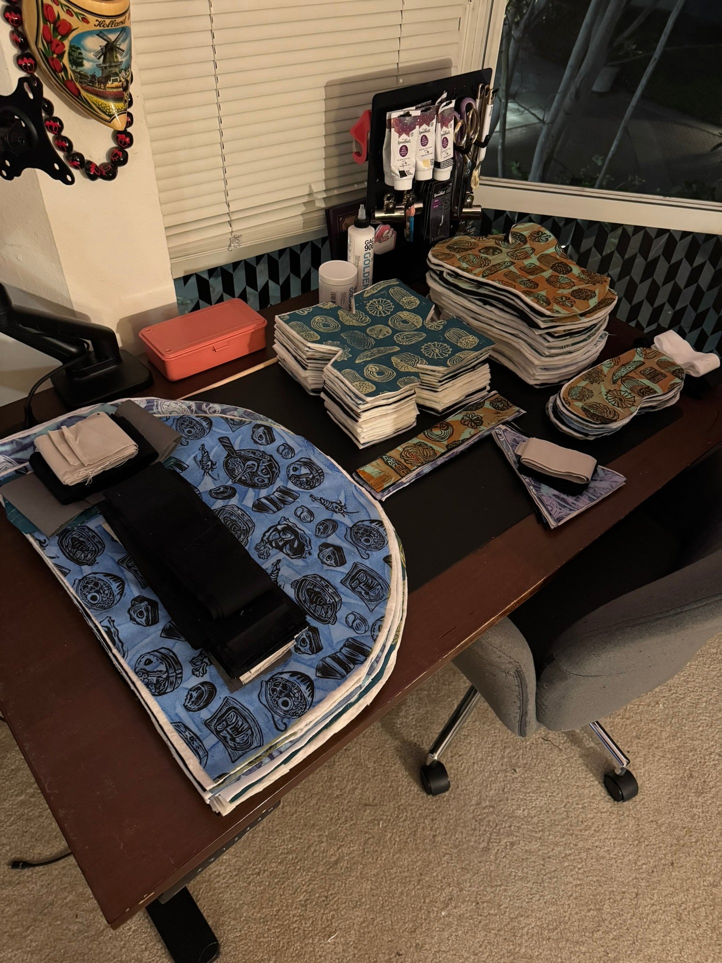 Block-Printed Handmade Half Apron | 24" x 15" Apron Coverage, 78" Adjustable Ties | Choose Your Variant