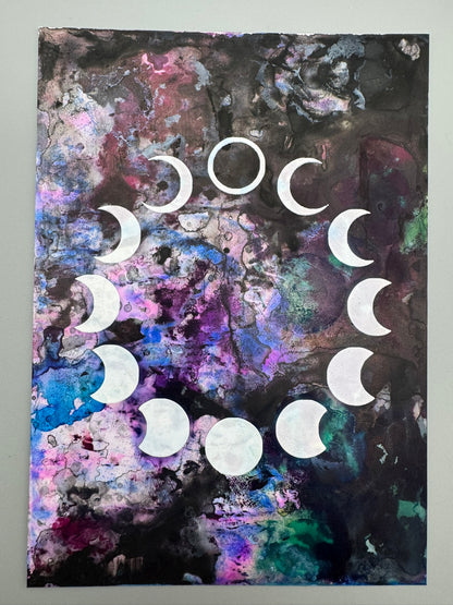Moon Phase Screenprint | 5" x 7"  Original | Choose Your Variant