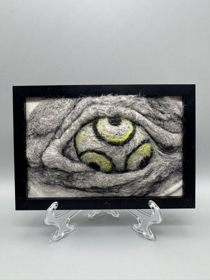 Trippy Felted Eye | 4" x 6" Original