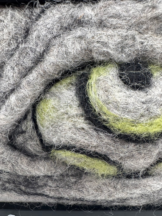 Trippy Felted Eye | 4" x 6" Original