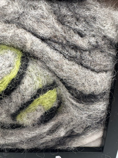 Trippy Felted Eye | 4" x 6" Original