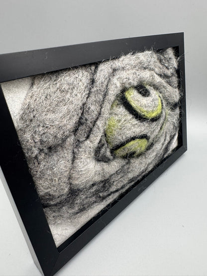 Trippy Felted Eye | 4" x 6" Original