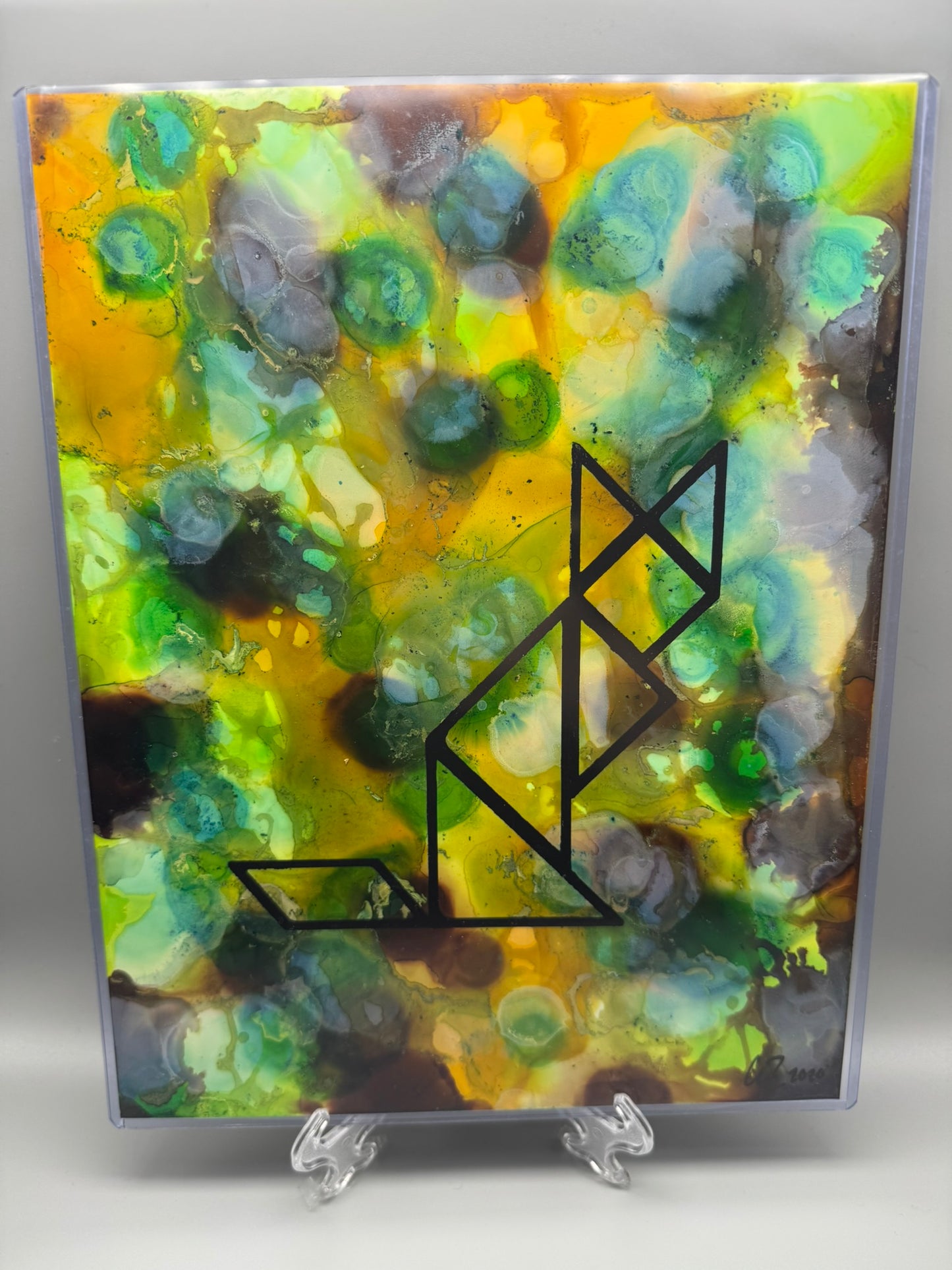 Tangram Cat Screenprint | 8.5" x 11" Original | Choose Your Variant