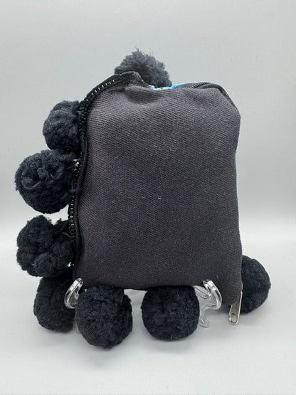 Block-Printed Handmade Little Cat Bags | 3" x 4" | Black on Blue