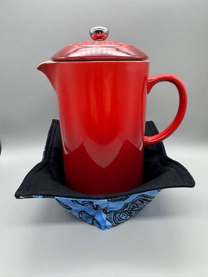 Block-Printed Handmade Soft Bowl or Bowl Koozie | Small - 4.5" Inner Diameter | Choose Your Variant