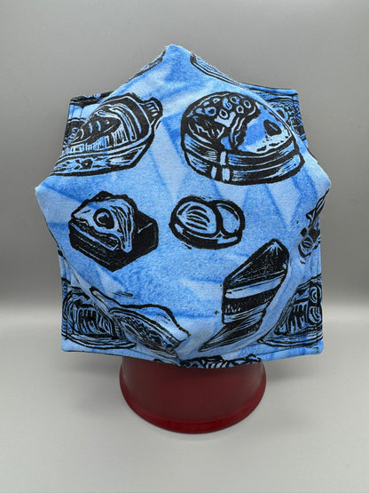 Block-Printed Handmade Soft Bowl or Bowl Koozie | Small - 4.5" Inner Diameter | Choose Your Variant