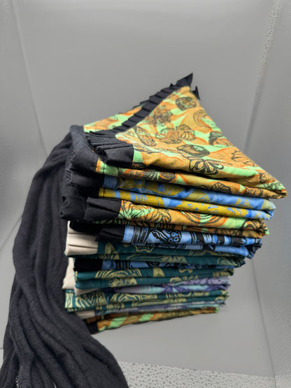 Block-Printed Handmade Half Apron | 24" x 15" Apron Coverage, 78" Adjustable Ties | Choose Your Variant