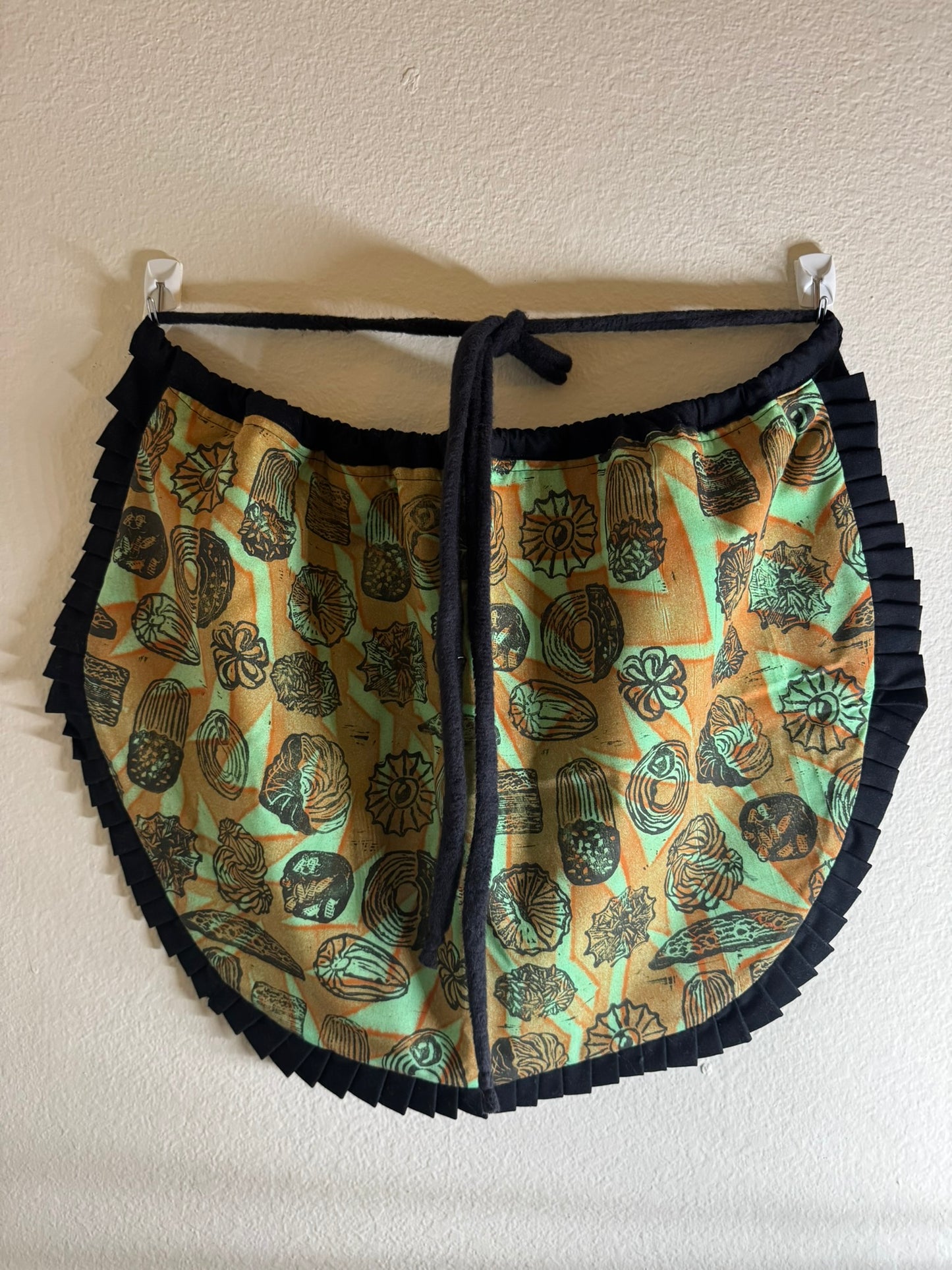 Block-Printed Handmade Half Apron | 24" x 15" Apron Coverage, 78" Adjustable Ties | Choose Your Variant