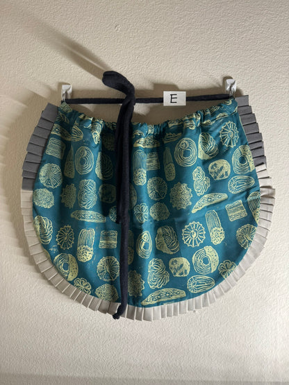 Block-Printed Handmade Half Apron | 24" x 15" Apron Coverage, 78" Adjustable Ties | Choose Your Variant