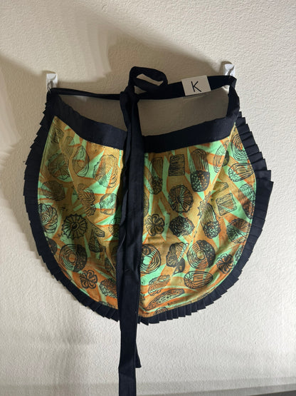 Block-Printed Handmade Half Apron | 24" x 15" Apron Coverage, 78" Adjustable Ties | Choose Your Variant