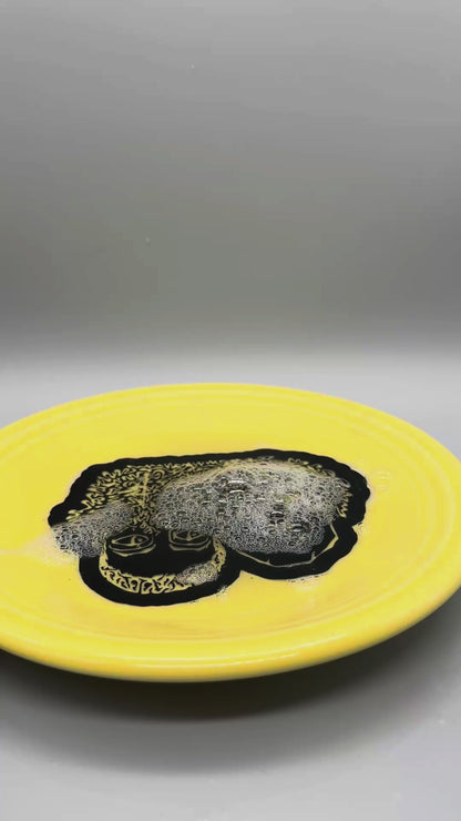 Original Design Handmade Screenprinted Vinyl Stickers | 4" x 3" | Black on Clear